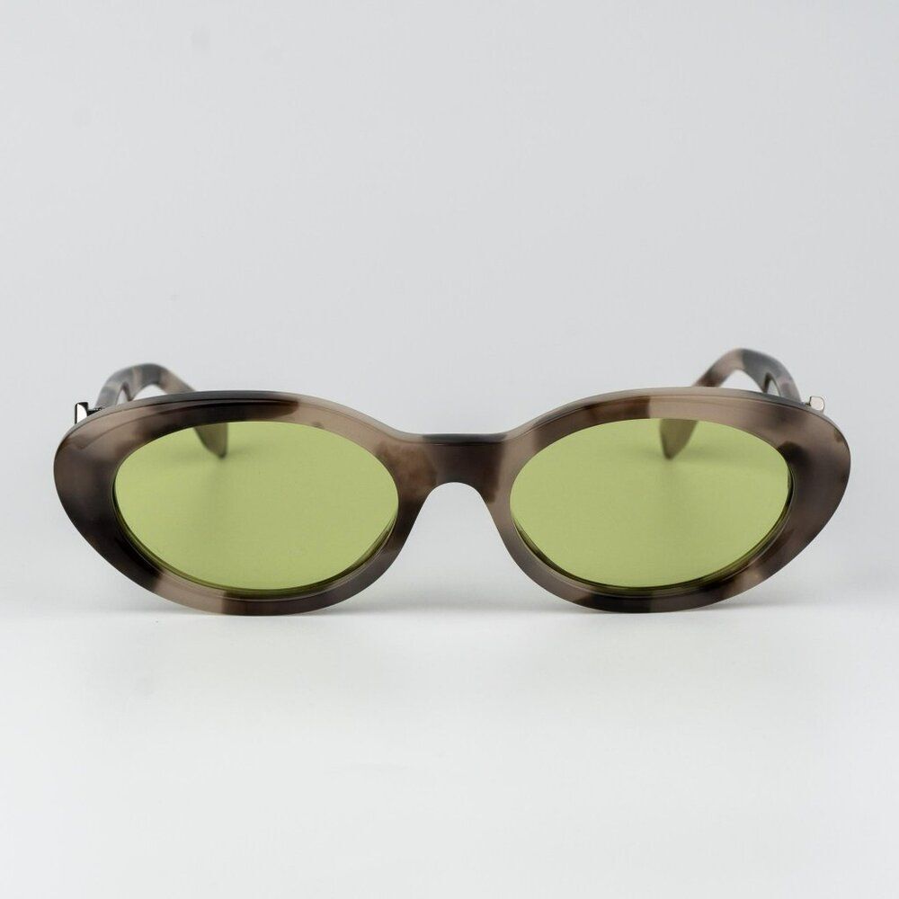 Fendi FF DIAMONDS Men Sunglasses Oval Havana Green FE40140U 01A NEW AUTHENTIC